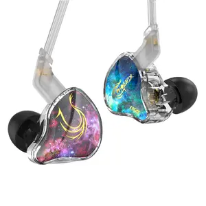 KBEAR Phoenix Wired In-Ear Monitors, 10MM DD-PET Undetachable Driver IEMs with 3.5mm Jack, Passive Noise Isolation, Stereo Sound Gaming Earbuds for Audiophiles & Tablet Use, Manufacturer Warranty, Not Water Resistant