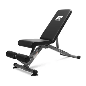 RitFit PWB01 Adjustable Foldable Weight Bench - Home Gym Equipment for Full Body Workout with Versatile Position Back Pad & Seat