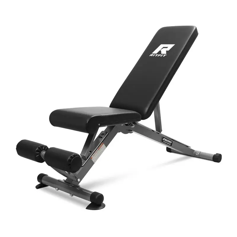 RitFit PWB01 Foldable Weight Bench - Home Fitness Equipment, Adjustable Lift & Incline Benches for Full Body & Glutes Workouts with Versatile Position Back Pad & Seat, Adjustable Lift Benches