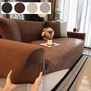 1pc pet-friendly solid color elastic sofa cover (without cushion cover), dust-proof sofa protector against dog lying and cat scratching, soft and durable, perfectly fits modern home decor, stylish design suitable for living room furniture, easy to remove