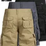 Men's 3-Pack Plain Cargo Shorts, 100% Pure Cotton Menswear, Wrinkle-Resistant, Durable, Breathable, Casual Loose Athletic Sport Shorts, Suitable for Hiking, Travel, Everyday Commuting