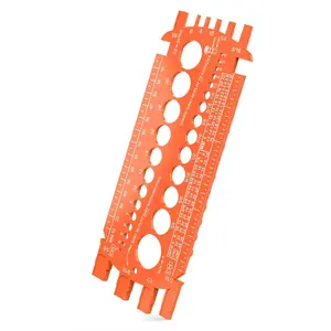 Screw Bolt Nut Thread Measure Gauge Size Checker, Bolt Measuring Tool for Sorting Hardware, DIY Project (Orange)