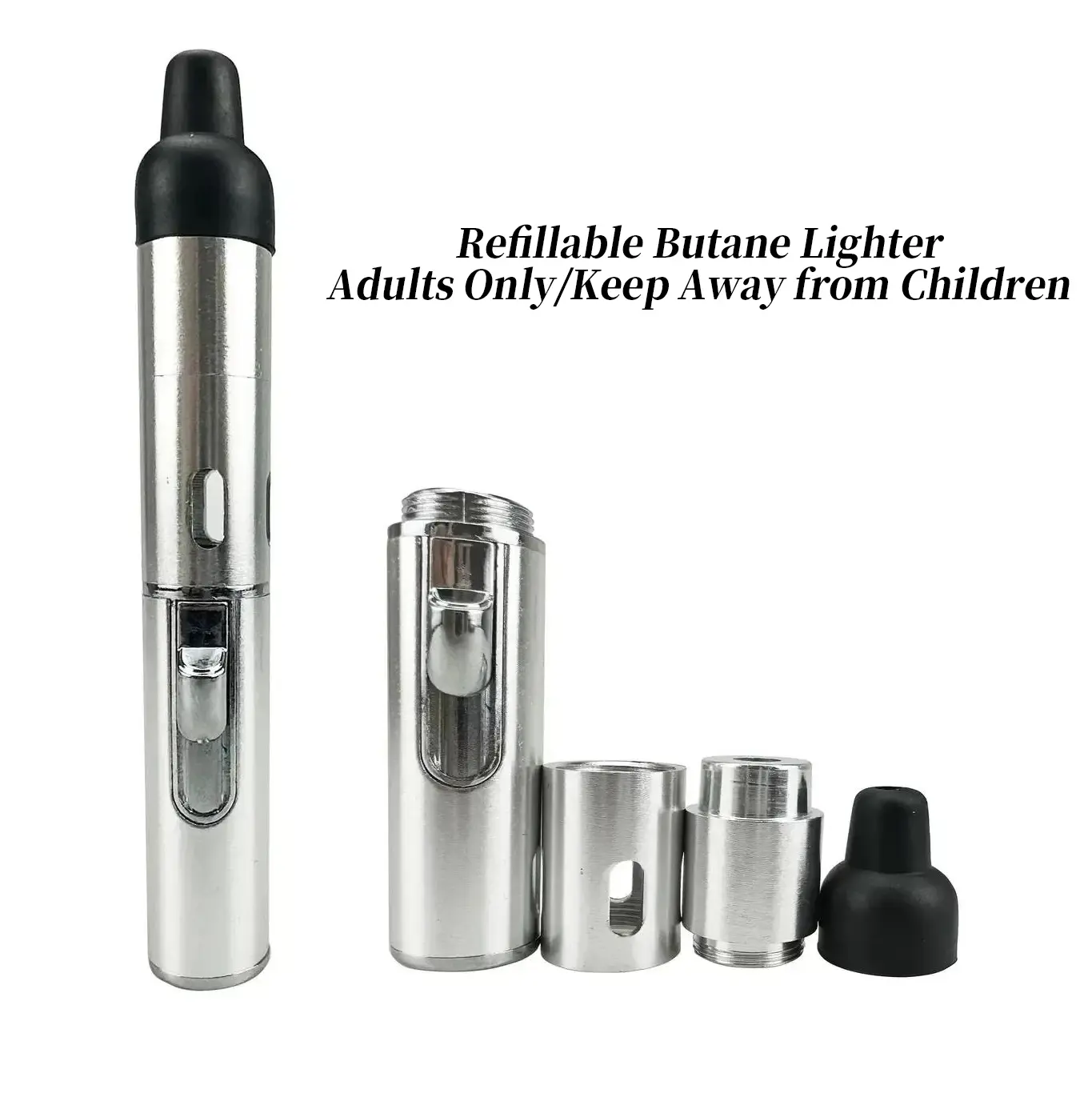 【Lighter Only - Butane Not Included】Online Futuristic Metal Windproof Lighter, Durable EDC Gadget for Toys & Hobbies DIY Candle Soap Making, TikTok-Trending Must-Have Item