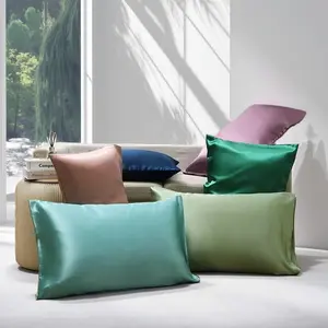 Perfect Gift Satin Pillowcase Set, Includes 2 Pillows, No Insert Soft Breathable Polyester Material, Comfort Sleep, Envelope Opening, All Seasons Use, Silky Satin Bedding