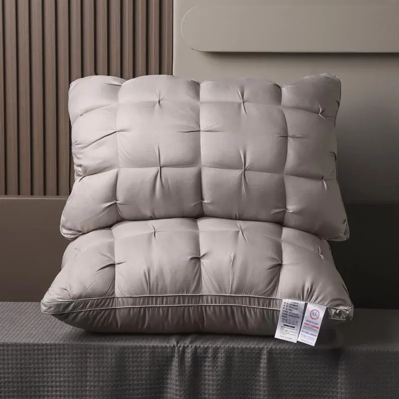2pcs 5-Star Hotel Quality Pillows for Sleeping,  Soft Non-Collapse High Pillow, Hypoallergenic Polyester Cover, Microfiber Filling Twist, Deep Sleep Neck Support, Perfect for Home or Valentine's Day Gifting, Prone Sleeping Alternative tiktokshopspr homede