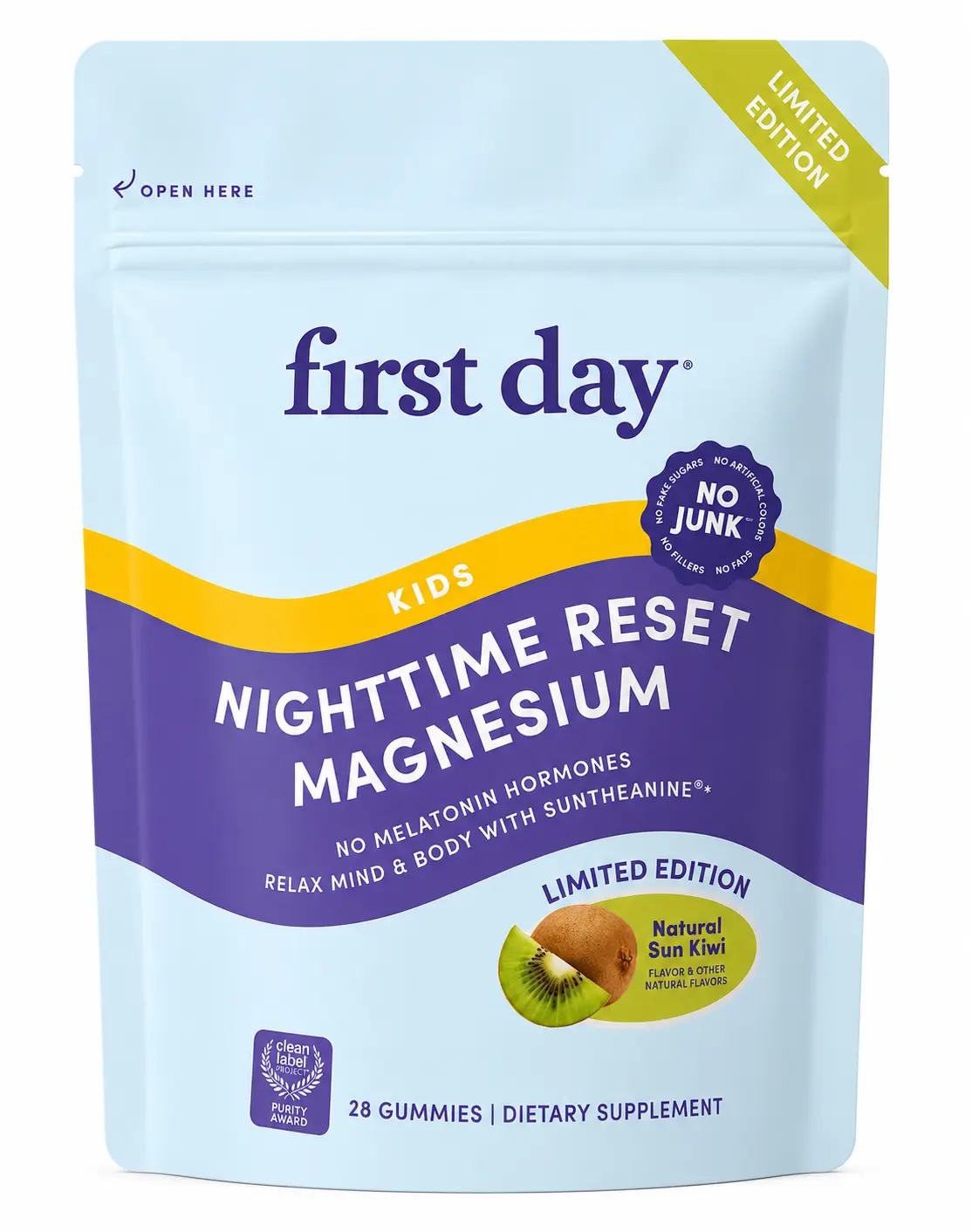 Kids' Nighttime Reset Magnesium Gummies for Ages 4-12 | 14-Day Trial (28 Count) | Calm & Relaxation Support | No Melatonin