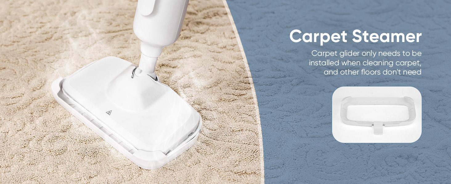 Mop for Floor Cleaning, Lightweight Floor Steamer Cleaner for Hardwood/Tile/Laminate Floors Carpet, 2 Washable Pad Home Care