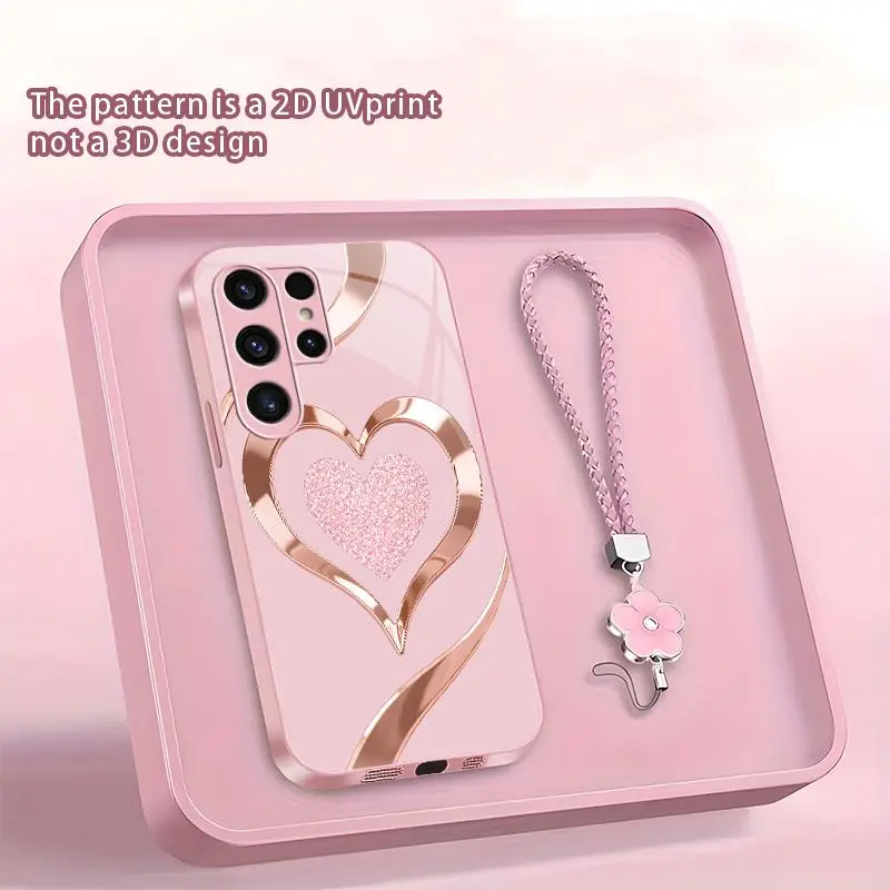 Suitable for [Galaxy S23 Ultra ] Women's new phone case,Stylish, premium-look heart pattern; full-coverage camera protection that fits the phone perfectly; available in a variety of colors !YM99