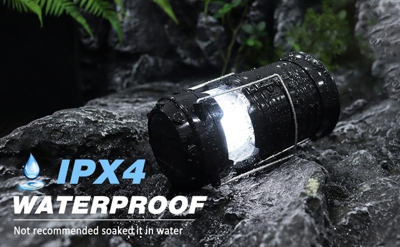 4 Pack Solar Camping Lantern, USB Rechargeable Bright LED Tent Light,IPX4 Waterproof Multifunctional Portable Outdoor Emergency Lamp with Adjustable Brightness,Hanging Hook Design,Ideal Survival Gear for Hiking Fishing Backpacking,Perfect Holiday Gift