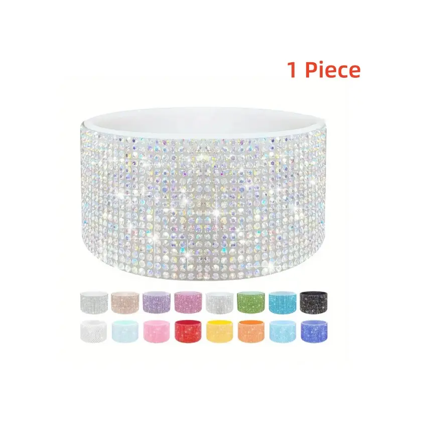 Diamond Glitter Silicone Boot for Stanley Cup 20-40oz, Modern Style Shaker Cup Accessory, Anti-Slip Bottom Fits 2.8-2.9 Inch Bottles