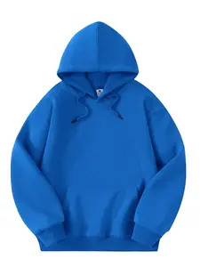 Unisex Casual Hooded Sweatshirt, Classic Solid Color Hoodies with Adjustable Drawstring, Fashionable Comfortable Fit Layering Option for Any Season, Ideal Top for Sports, Outdoor & Daily Wear