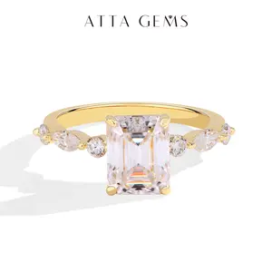 3CT Beautiful Cut Synthetic Moissanite Ring for Women Birthday Gift Daily wear Luxury Promise Fine Jewelry R217