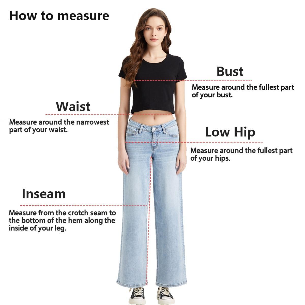 CANANA Women High-waisted Stretchy Bootcut Jeans Buckle Baggy Pants Medium Blue SH25F05 Underwear Streetwear Lady Trouser Comfortable Flare Denim