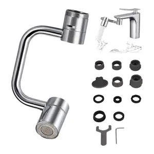 1440° Rotatable Faucet Aerator Extender | UNIVERSAL FIT FOR ALL FAUCETS | 2 Mode Splash Proof | Swivel All-Angle Water Flow for Kitchen & Bathroom Sinks