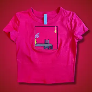 Movies Embroidered Babydoll Tee