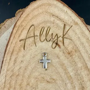 Sterling Silver Tiny Cross Charms - 10mm for Crafting & Jewelry Making