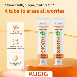 KUGIG Fluoride-Free Whitening Toothpaste for Sensitive Teeth & Gum Care, Helps Strengthen Enamel, Reduce Sensitivity, Brighten Teeth, Boost Shine, Fresh Breath