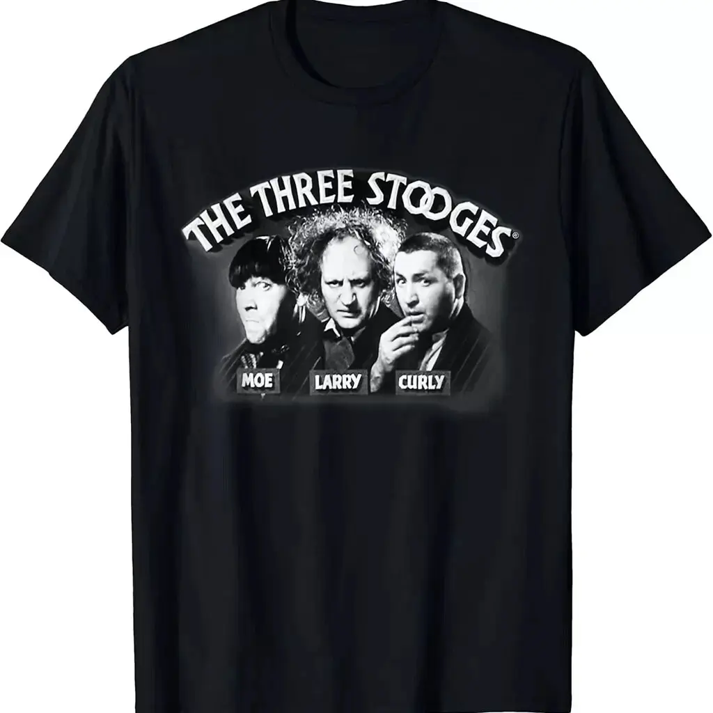 Vintage The Three Stooges Opening Credits Funny Unisex Cotton T-shirt, Graphic tees, Streetwear, Men gifts, Short sleeve,  cotton, Top, Menswear