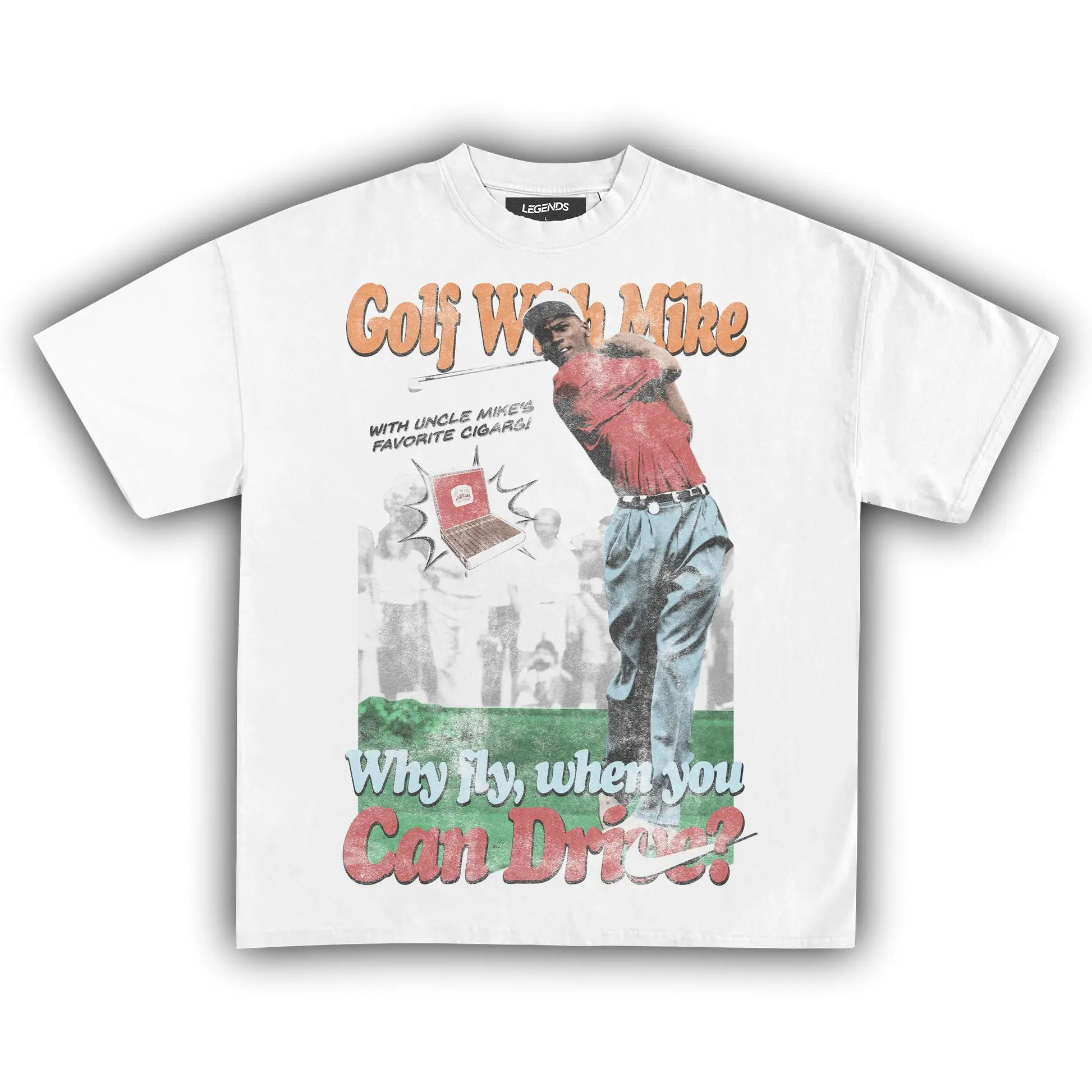 [SALE OFF 50%] GOLF WITH MIKE VINTAGE T-SHIRT, GRAPHIC TEE, SPORT SHIRT , PERFECT GIFT FOR FAN