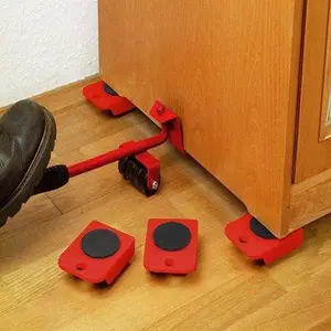 Furniture Lifter Mover Tool Set and 4 pcs 360 Furniture Move Roller tool Suitable for Furniture Such as Sofas and refrigerators