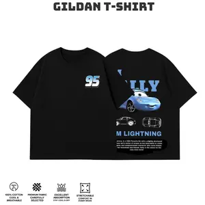 Retro Two Side Cars Gildan T-Shirt,Licensed Cars Sally T-Shirt,  Cars Movie T-Shirt,  Mcqueen and Mater Retro Vintage Unisex Oversized Anime Graphic Tee – Trendy Y2K Acid Gildan, Manga Game Movie Lover Gift For Fans Merch