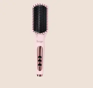 L'ANGE HAIR - Le Vite Ceramic Straightener Hairbrush - Adjustable Thermal Brush for Smooth Hair Styling, All Hair Types