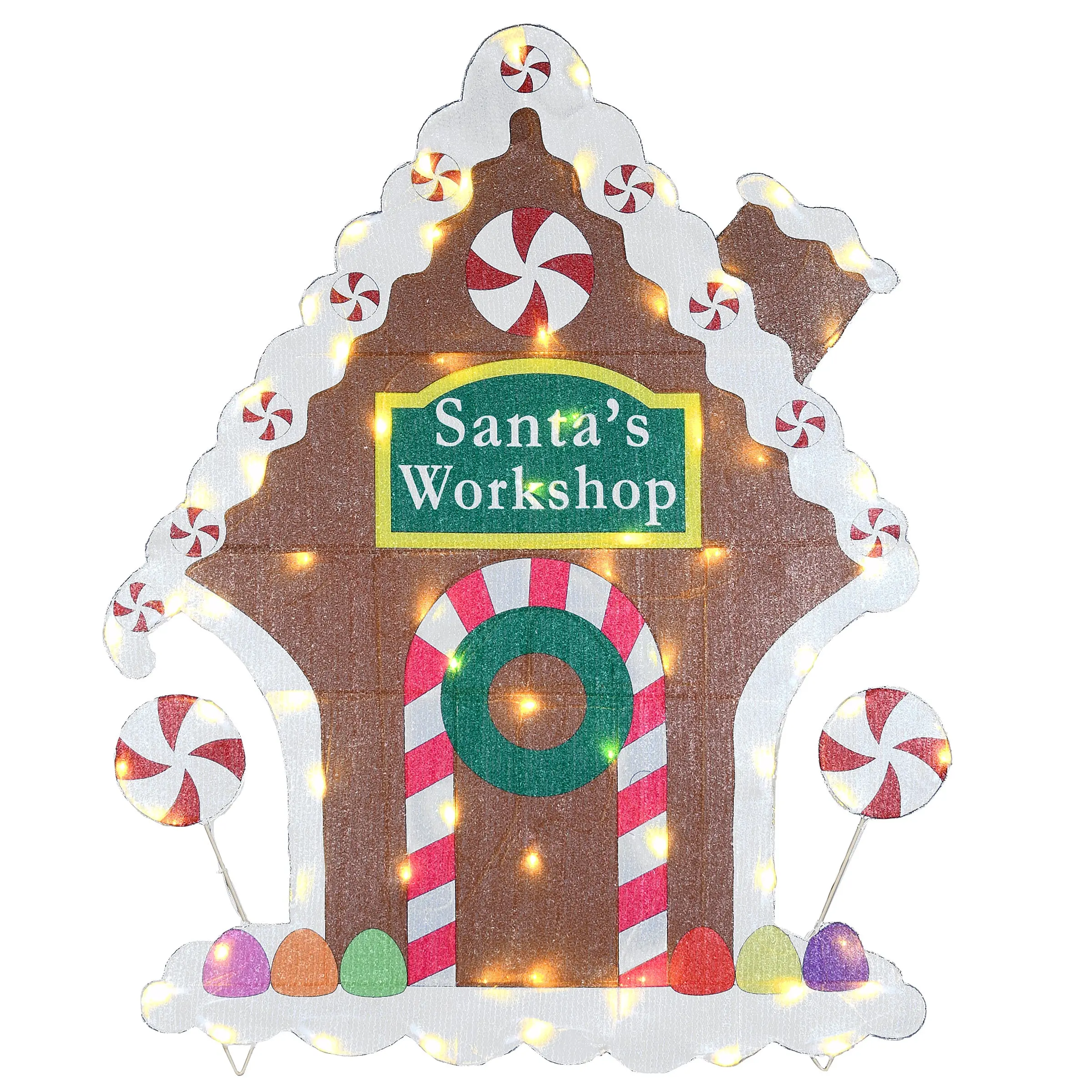 42 in. Pre-Lit Gingerbread House, Plug-In