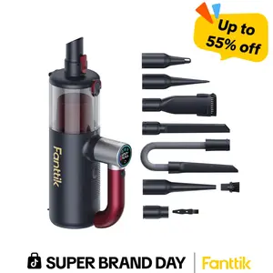 【FathersDayGift】Fanttik Cruise V11 APEX Handheld Vacuum Cordless, 4-in-1 Vacuum Cleaner with 180° Rotatable Handle, 145W Brushless Motor, LED Touch Screen, 3 Suction Modes for Home Corners, Kitchen, Car, Crevices Summervibes, Rechargeable Cordless, Cars A
