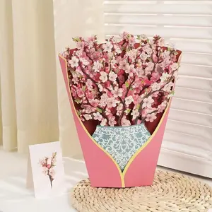 1pcs 3D Pop-Up Cherry Blossom Tree Card – Detachable 3D Decoration, Includes Envelope & Note Tag for Birthday, Graduation, Sympathy, Thank You or Any Occasion Greeting Card