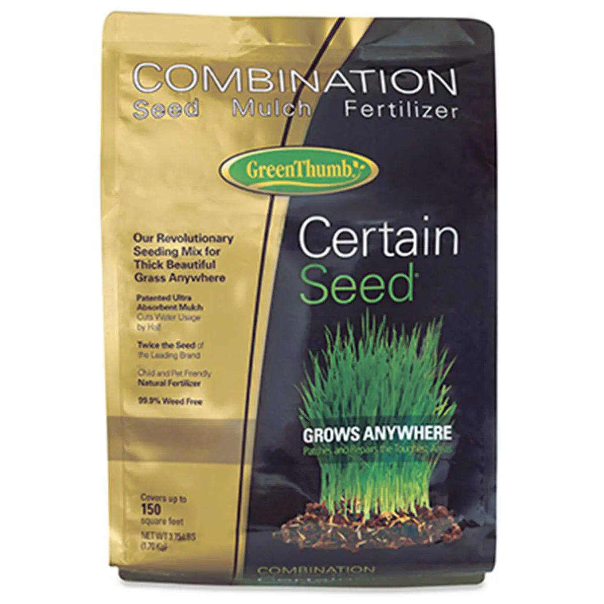 Barenbrug USA 130154 GT 3.75LB N Seed-Mulch, GT 3.75 lbs N Seed & Mulch, All-In-One, Coverage Area