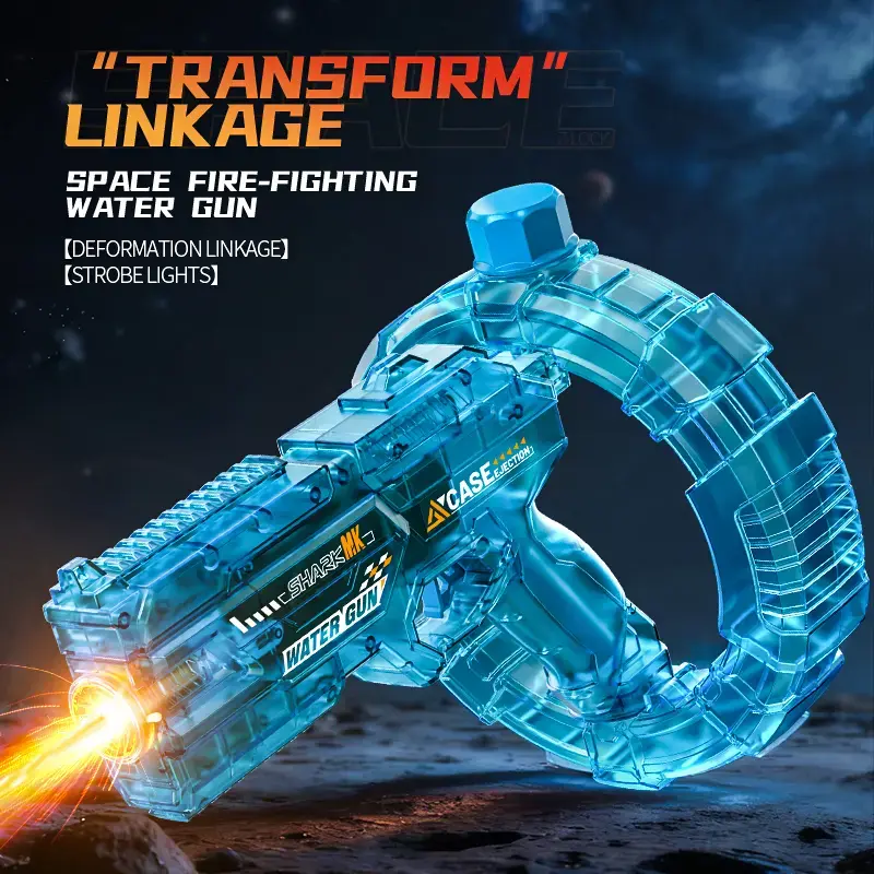 GUSILOR LED Electric Water Blaster (CY085) - ABS Plastic, Space Energy Ring Design, High-Pressure, Long-Range Spray, Large Capacity, Safe Glow, Durable, Easy Refills Sports Toy for 8-10 Year Olds Summer Pool Parties