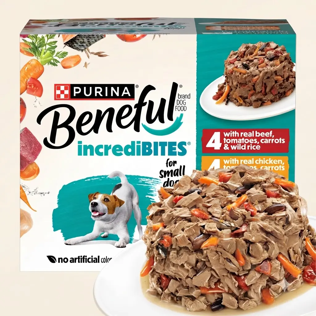 Purina Beneful Small Breed Wet Dog Food Variety Pack IncrediBites Real Beef Chicken Salmon 3 oz Cans Small Dogs