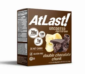 AtLast! Uncoated Protein Bar – Double Chocolate Chunk