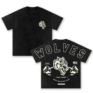 Wolves Gym Washed Tee , Gym Washed Heavyweight Cotton T-shirt, Workout Tee, Sport Gift, Gymnastic Merch Fan , Streetwear Washed Tee, Vintage Hiphop Washed Shirt, Retro Washed Tee, Limited Design For Sport
