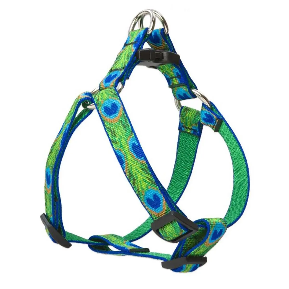 212 MAIN Lupine Step-In Harnesses with .75 in. Tail Feathers, 15 in.-21 in. Size Range, Leash & Bar-Tack Stitches, Side Release Fit
