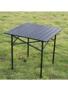 Portable Folding Camping Table, Rollable Outdoor Picnic Table — Lightweight Design with Carry Bag for Travel/Beach/Patio/BBQ/Parties