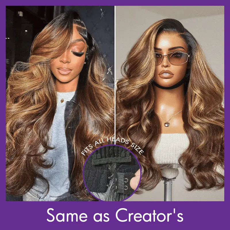 Luvme All-Day Comfort™ Wig Blonde Ombre Highlight Loose Body Wave Glueless 7x6 Closure HD Lace Wig Pre-Cut Lace Wig Luvme All-Day Comfort™ Wig Blonde Ombre Highlight Loose Body Wave Glueless 7x6 Closure HD Lace Wig Pre-Cut Lace Wig