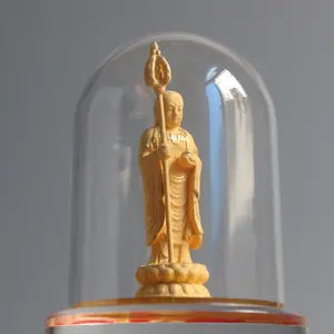 Creative Velvet Buddha Statue, Kuaishan Dizang Bodhisattva Car Ornament, High-End Automotive Interior Decorative Piece
