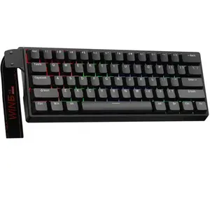 Aula WIN60 HE 60 Percent Compact Mechanical Gaming Keyboard Hot Swappable Magnetic Switches Adjustable Actuation Rapid Trigger Mode 8000Hz Polling Rate RGB Backlit Wired Small Keyboard for PC Gaming Computer