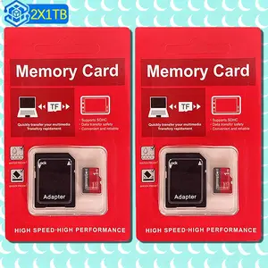 Micro SD card 2X1TB with adapter memory card, micro tf Christmas season suitable for storing Christmas cards and backing up blessing audio, supporting high-speed transmission flash storage