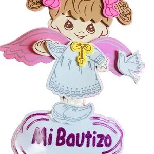 10pcs Angel Foami EVA Craft Baptism Favors, Festive Decor Figures for Table Centerpieces, Recuerdos para Bautizo Set