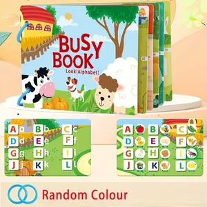 Reusable Sticker Book, Farm Letters Ocean & Numbers Theme, Perfect Quiet Learning Choice, Durable Fun Study Tool