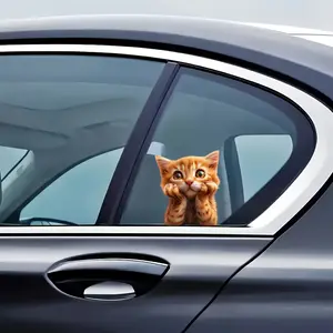 Cute Cat Pattern Car Sticker, Sticker For Cars, Car Window Decal, Sticker Decals, Car Exterior Decoration Accessories, Vehicle Exterior Decoration for Car, Truck, Motorcycle