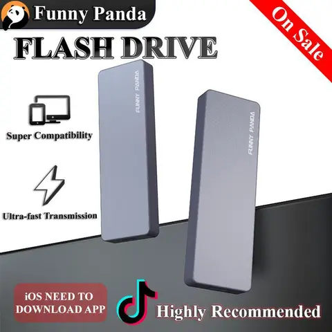 FunnyPanda 1TB USB 3.0 Portable Flash Drive - USB Thumb Drive with 120mb/s Fast Copy, Foldable Design, Type-C Compatibility, 60g Lightweight, 3.7in Slim Size Fits Small Bags, 128gb on macOS, 116gb on Windows for Computers, Tablets (Work Use)
