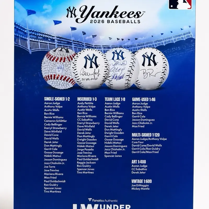 DOME 2026 Fanatics UW Yankees Signed Baseball