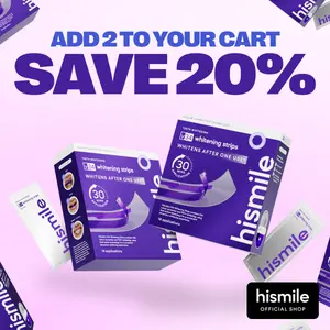 Hismile V34 Whitening Strips, Teeth Whitening Strips, Purple Tooth Whitening, Tooth Stain Treatment, Combining Whitening and Colour Correction