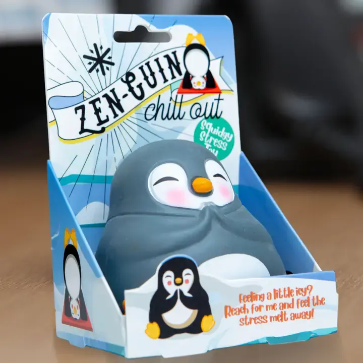Zenguin Gray Penguin Squishy Stress Toy for ages 8+