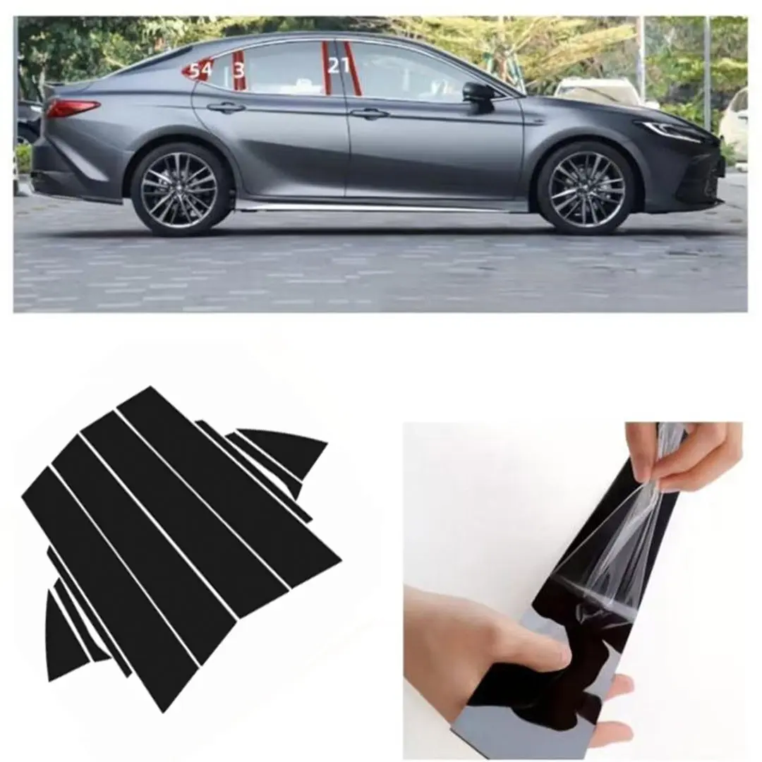 For Toyota Camry 9th Gen 2024-2025, 10PCS Window Trim Covers Center Film Column B C Pillar Posts Sticker Car Stickers Car Accessories Car Decals Decal For Cars