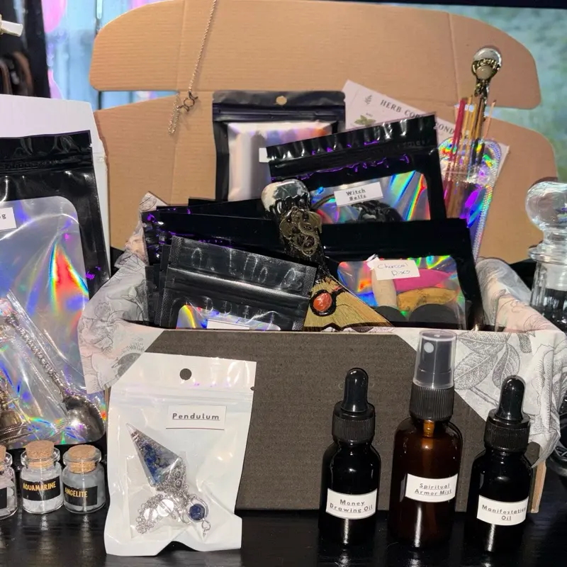 Enchanted Coven Witch Box | Complete Beginner Witchcraft Kit | Ritual Tools, Spell Supplies & Manifestation Set