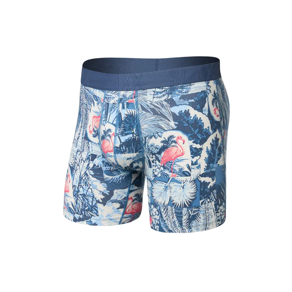 SAXX Mens Droptemp Cooling Cotton 6 Inch Boxer Briefs Casual Casual - Blue